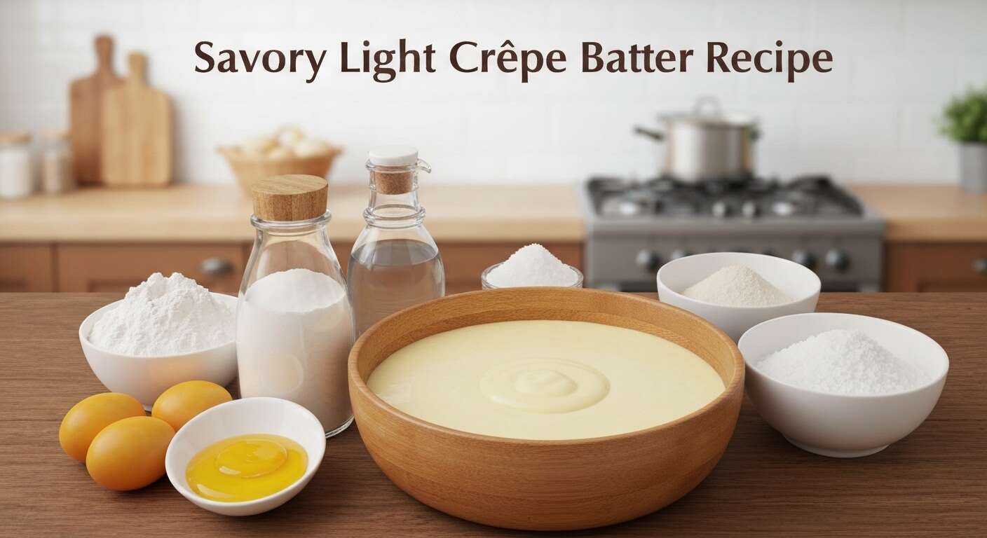 Recette de pâte à crêpes salée légère