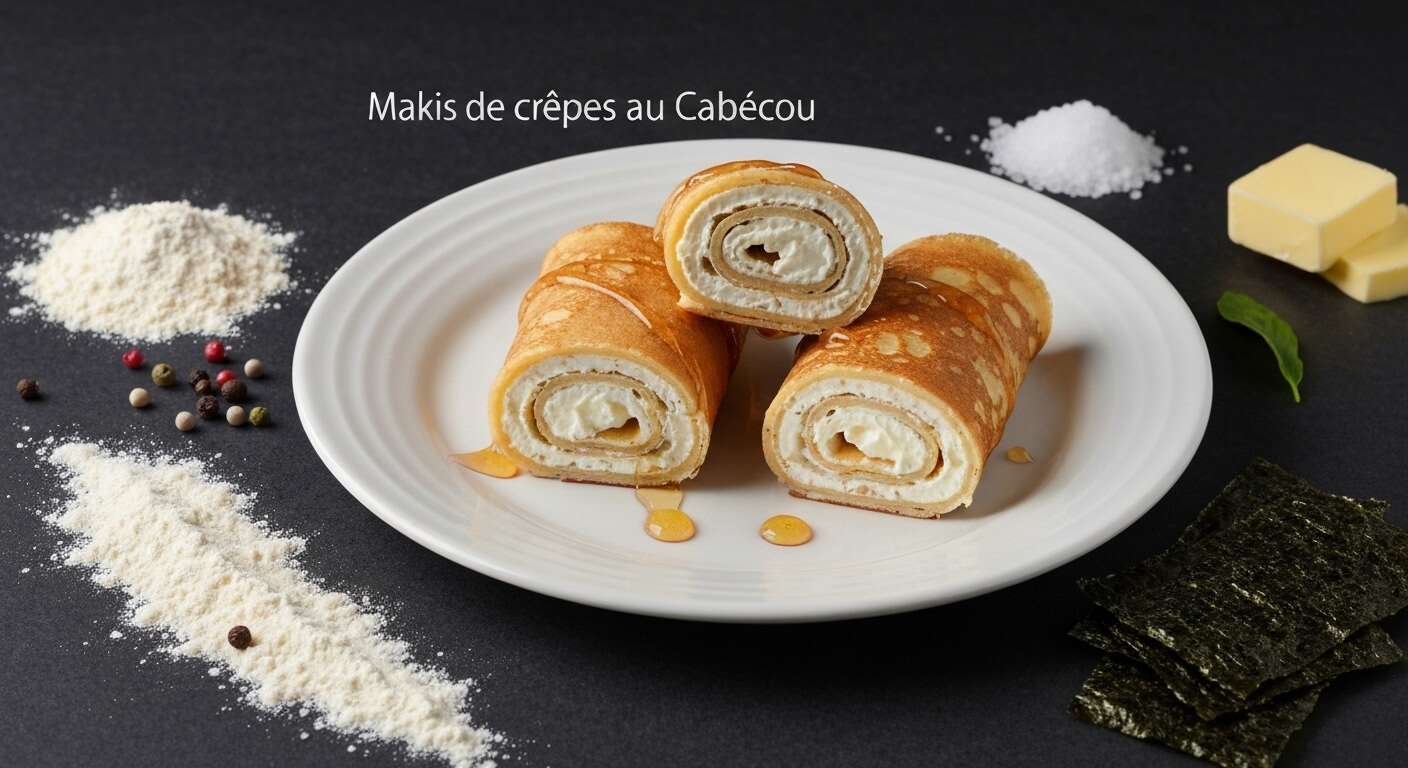 Makis de crêpes au Cabécou : recette originale et gourmande
