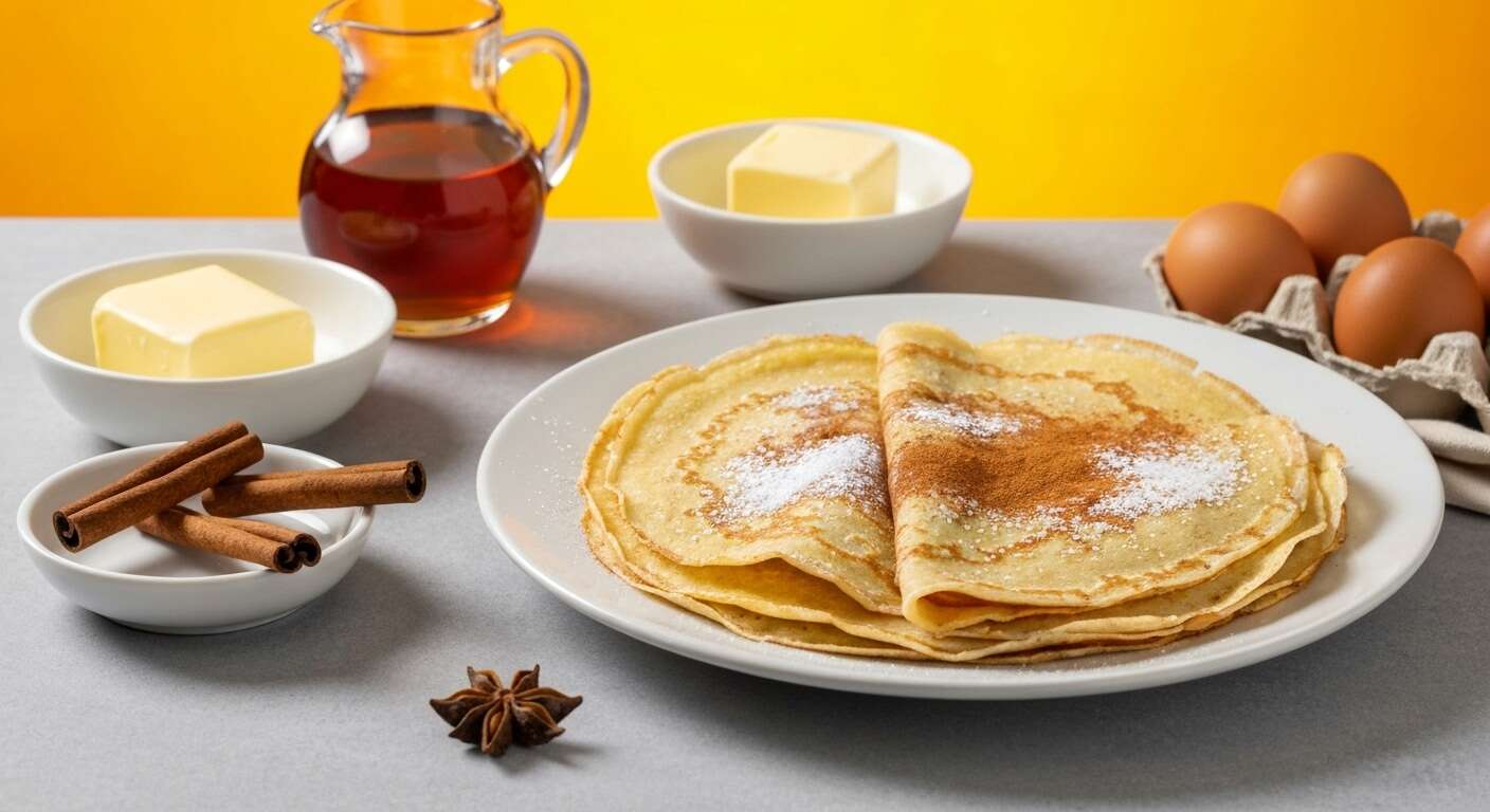 Crêpes à la cannelle et liqueur : recette gourmande