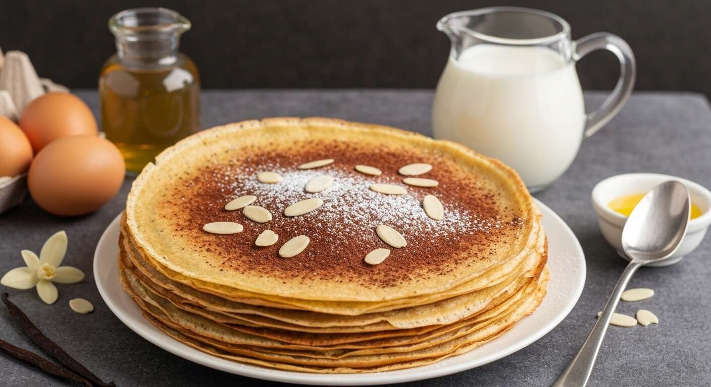 Crêpes au cacao et amandes de grand-mère : recette gourmande