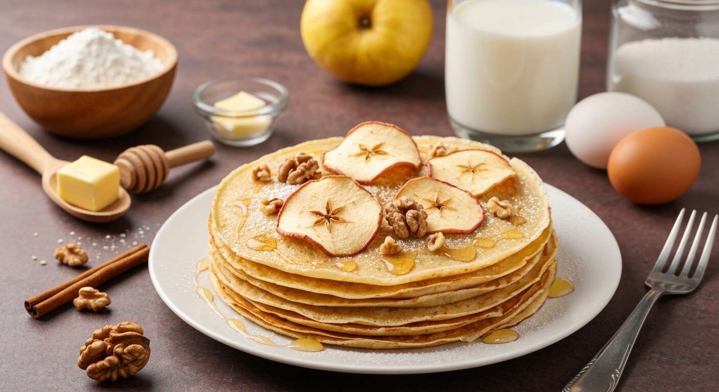 Crêpes aux pommes et noix : recette gourmande étape par étape