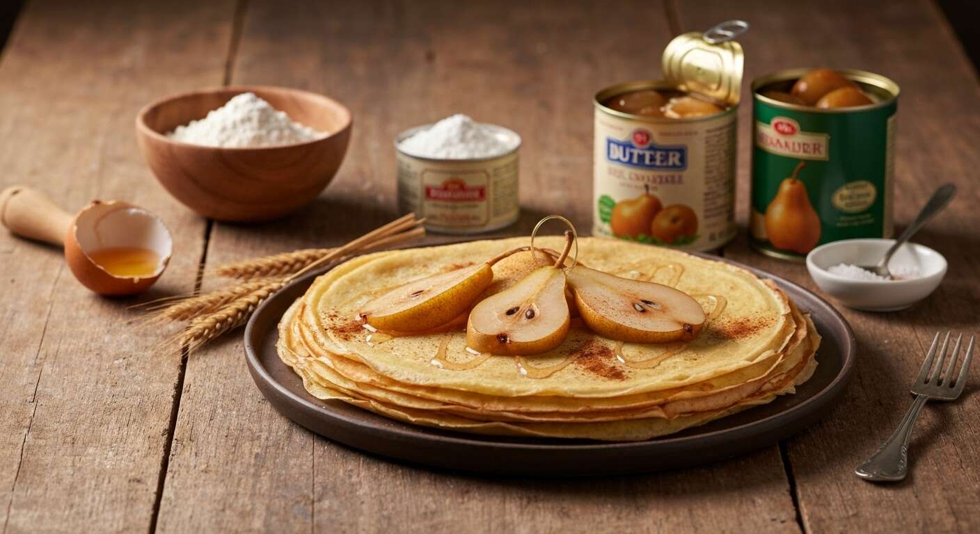 Crêpes aux poires et à la cannelle : recette gourmande étape par étape