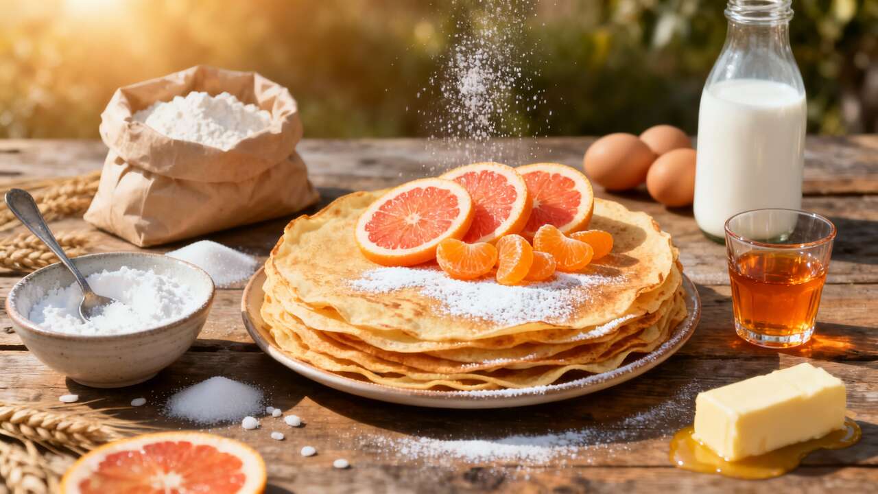Crêpes aux pamplemousses et oranges : recette maison
