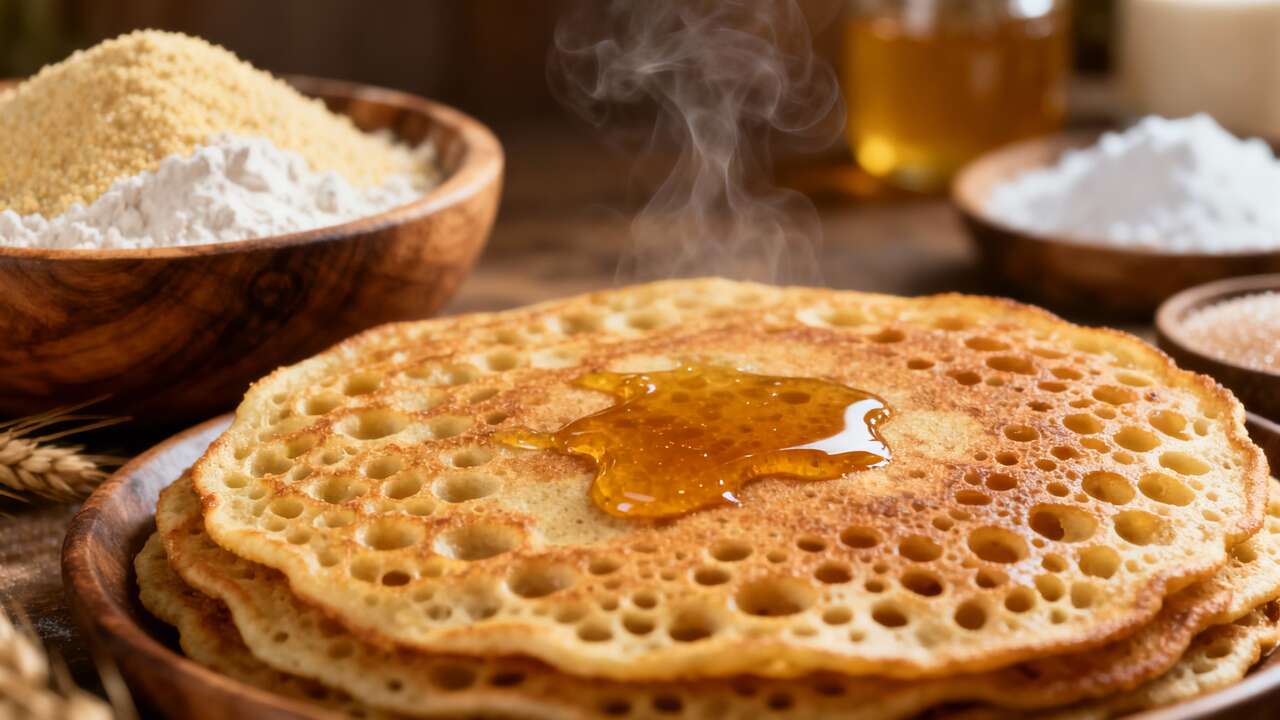 Recette de baghrir : crêpes aux mille trous moelleuses