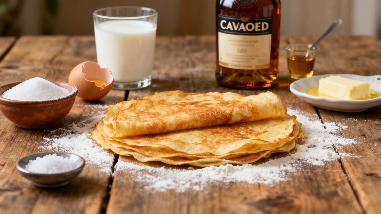 Crêpes au Calvados : recette Savoureuse
