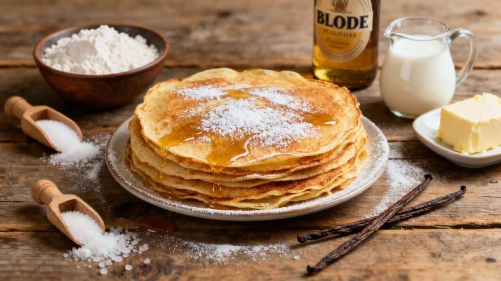 Crêpes flamandes à la bière blonde : recette savoureuse et facile