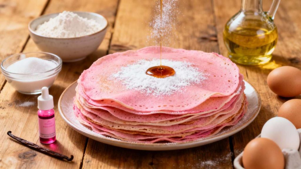 Crêpes Roses : recette Facile et Délicieuse