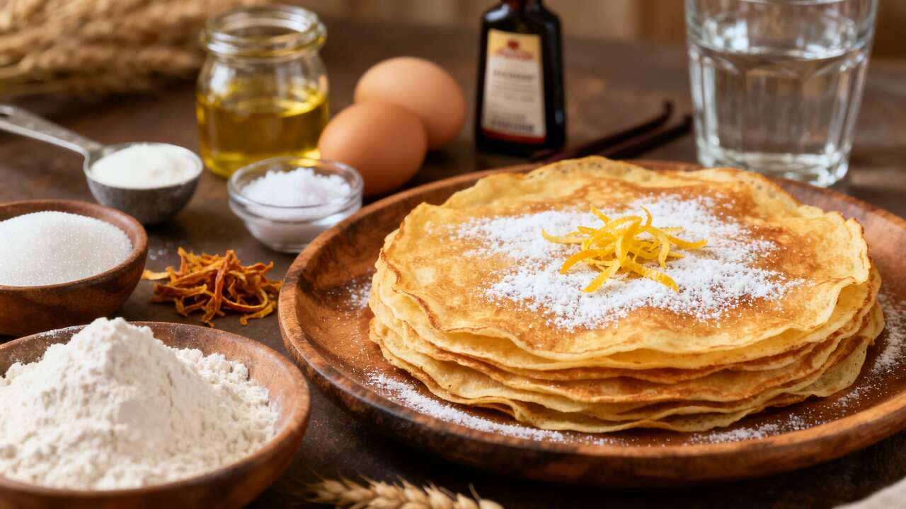 Recette de pâte à crêpes aux zestes d'agrumes