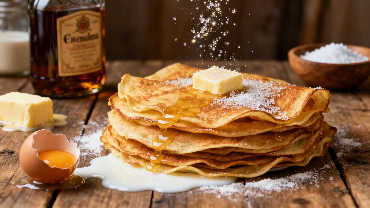 Crêpes au rhum de ma grand-mère : recette authentique
