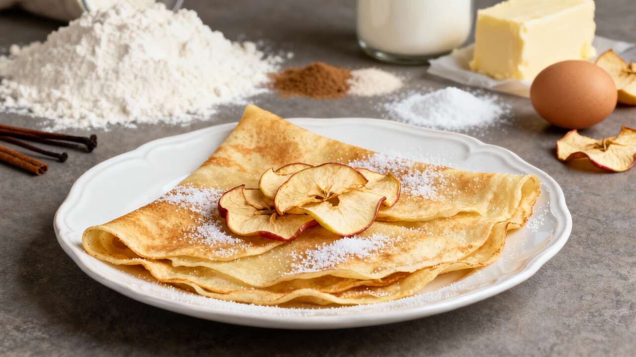 Crêpes légères aux pommes : recette gourmande