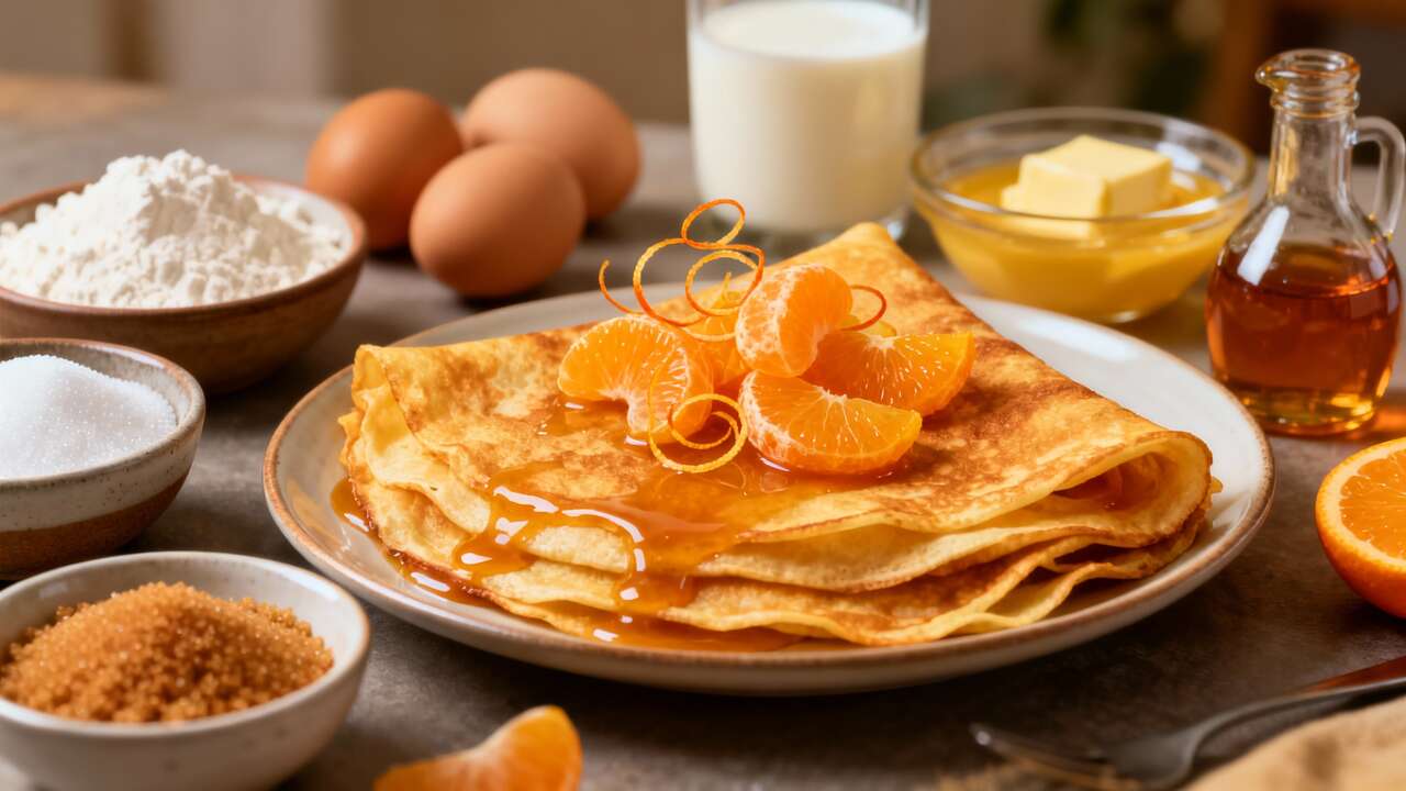 Crêpes Suzette fourrées à la mandarine : une recette gourmande