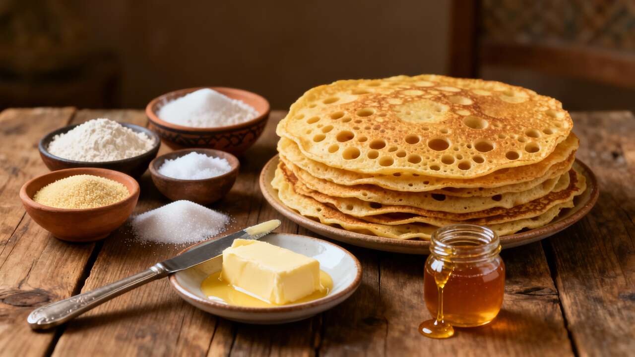 Recette traditionnelle des baghrirs : crêpes aux mille trous