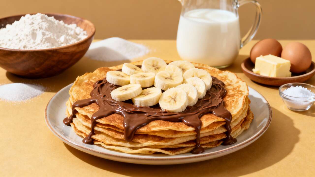 Crêpes au Nutella et à la banane : recette gourmande