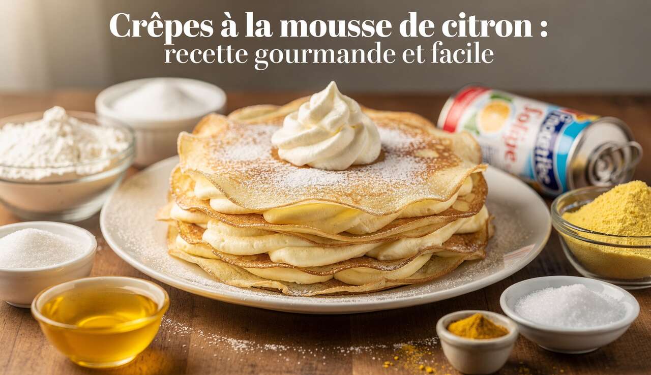Crêpes à la mousse de citron : recette gourmande et facile