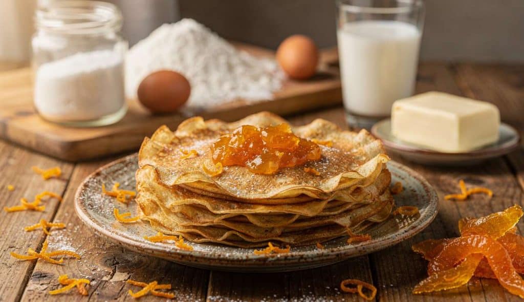 Crêpes à la marmelade d'oranges : une recette gourmande