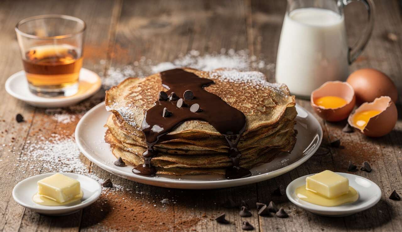 Recette de crêpes au whisky et chocolat