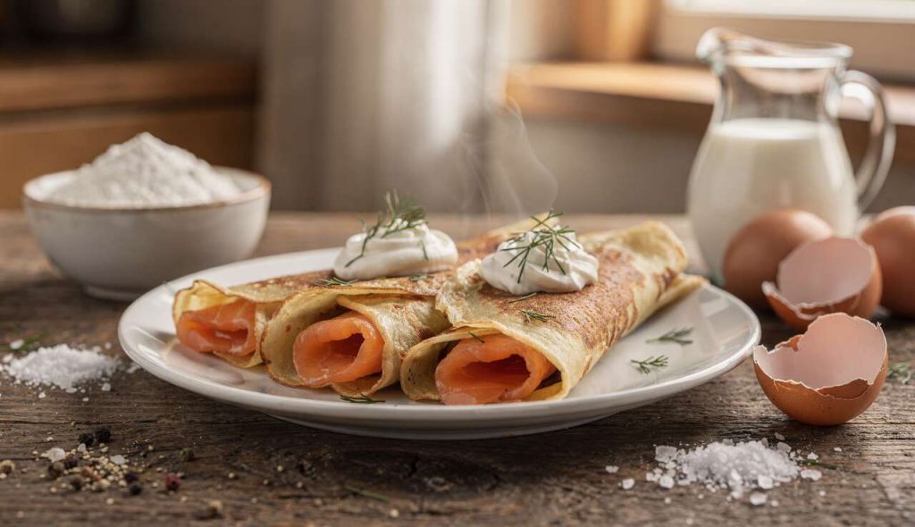 Crêpes au saumon : recette gourmande et facile