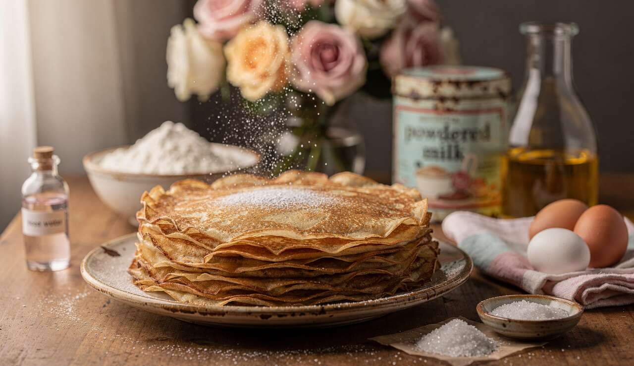 Crêpes parfumées à l’eau de rose : recette facile et savoureuse