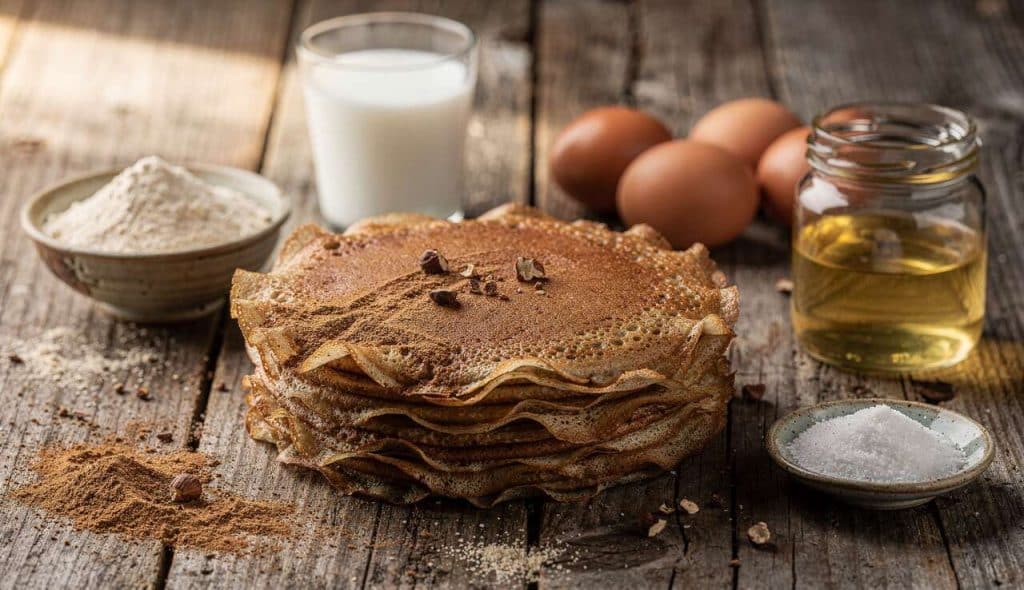 Crêpes sans sucre à la farine de châtaigne : recette gourmande et saine