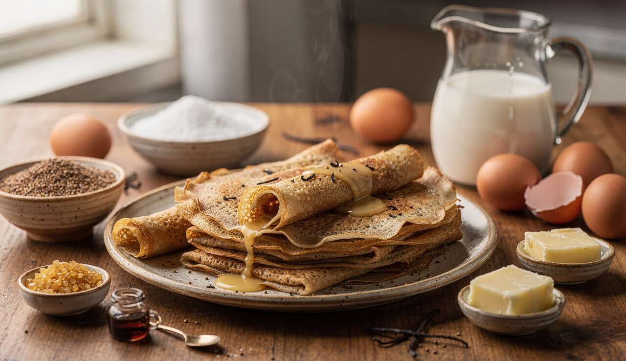 Crêpes sans gluten au lait d'amandes : recette facile et savoureuse