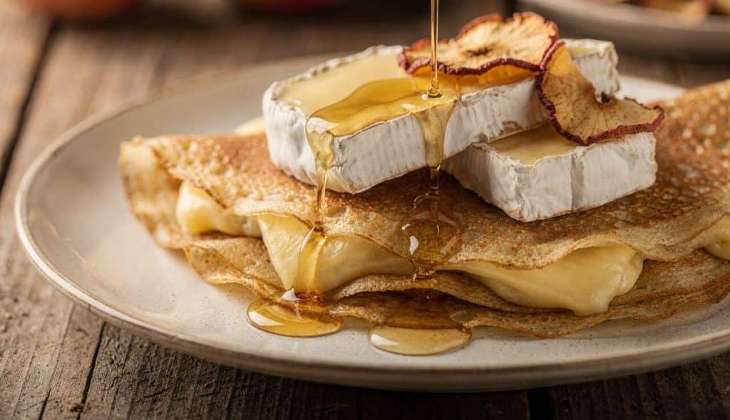 Crêpes aux pommes et Brie : la recette gourmande