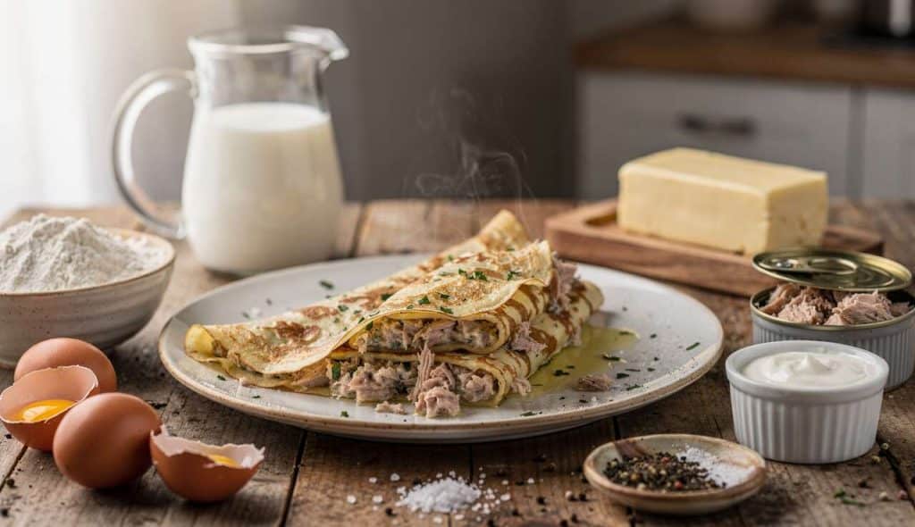 Crêpes au thon : recette facile et savoureuse
