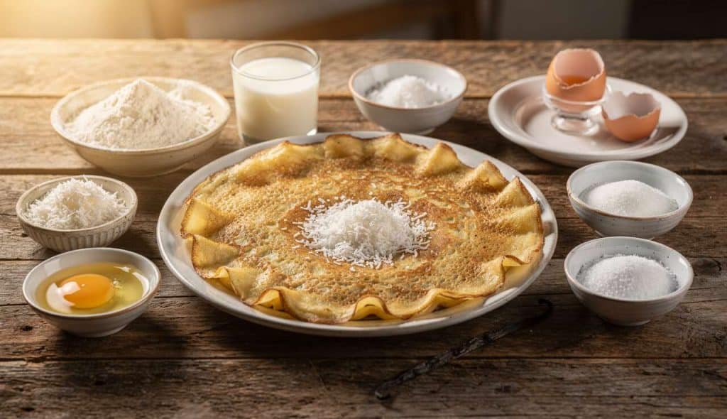 Crêpe mahoraise au coco : recette exotique et savoureuse