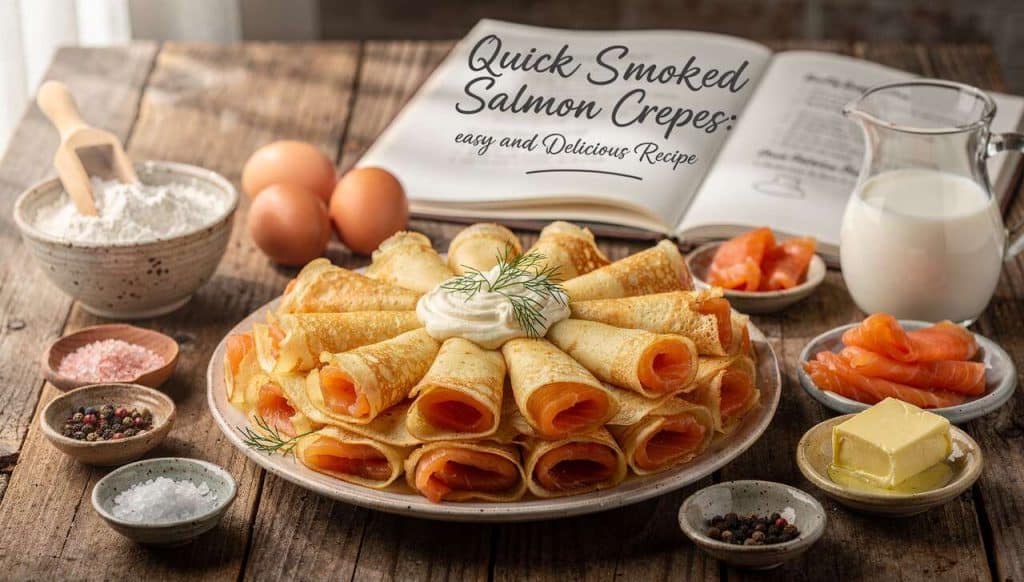 Crêpes rapides au saumon fumé : recette facile et délicieuse