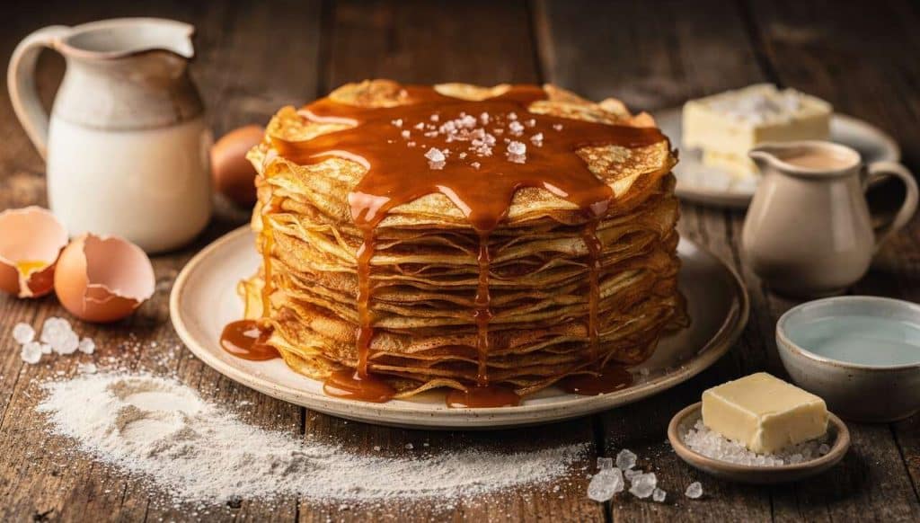 Gâteau de crêpes au caramel beurre salé : recette gourmande