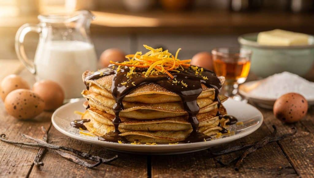 Crêpes aux agrumes et chocolat : recette gourmande