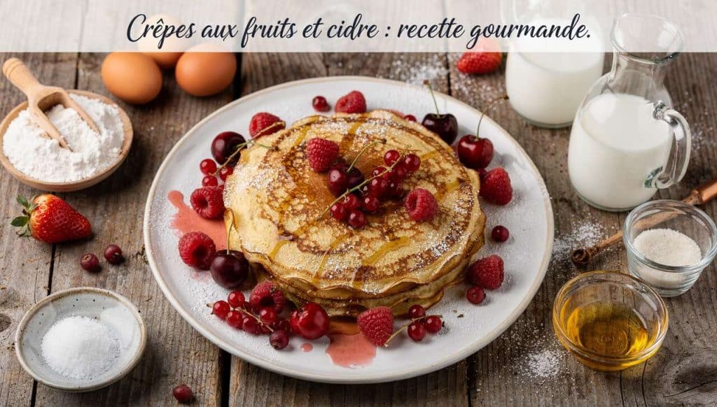 Crêpes aux fruits et cidre : recette gourmande