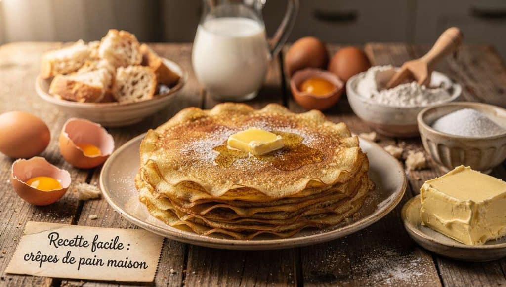 Recette facile : crêpes de pain maison