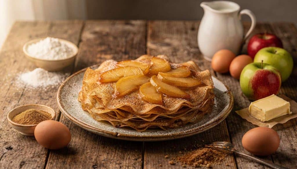 Crêpes bretonnes aux pommes caramélisées : une recette gourmande