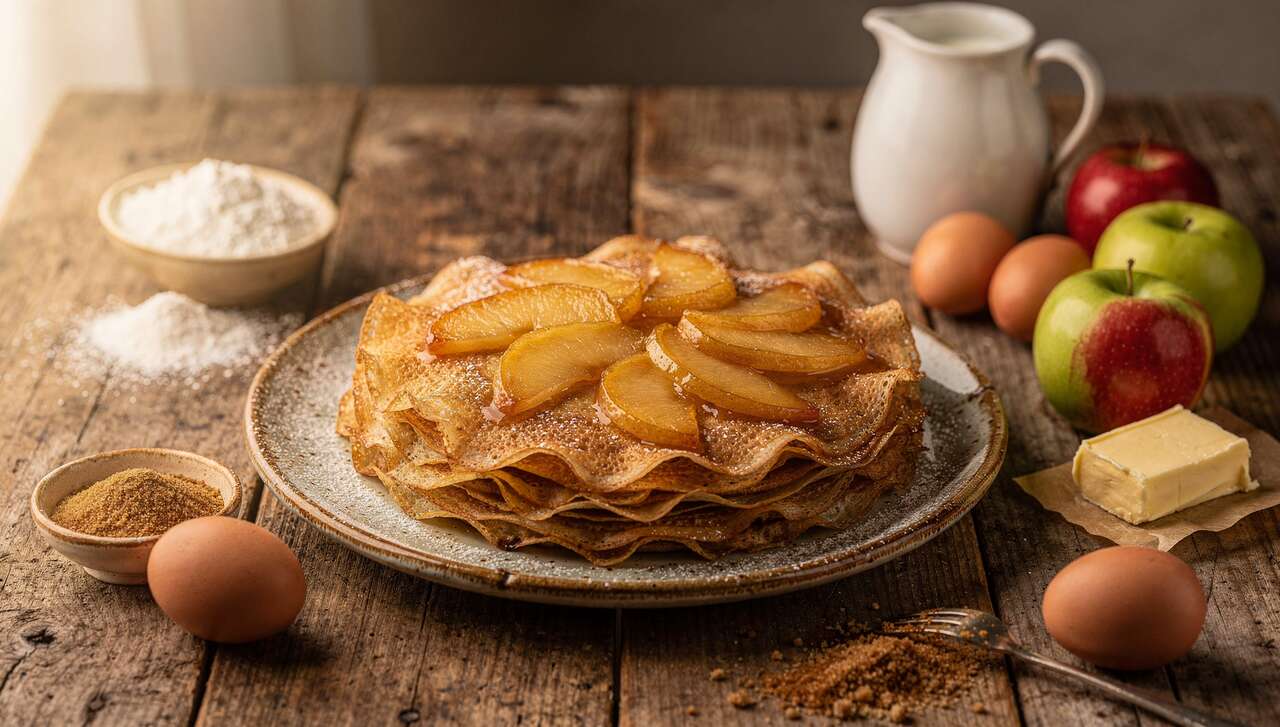 Crêpes bretonnes aux pommes caramélisées : une recette gourmande