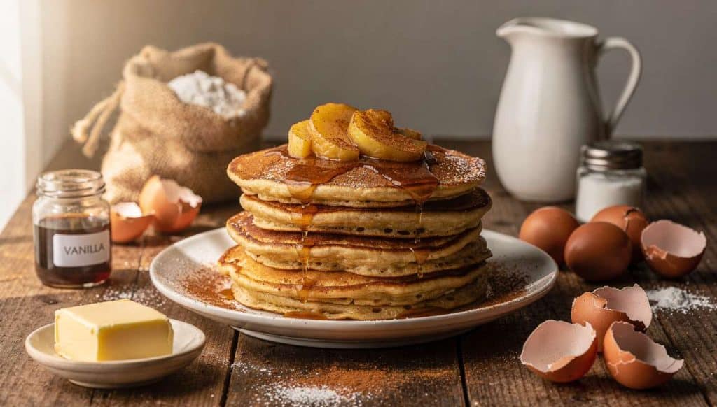 Crêpes épaisses aux pommes : recette gourmande