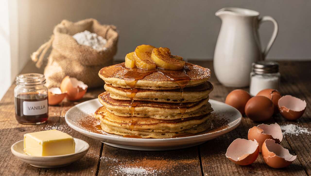 Crêpes épaisses aux pommes : recette gourmande