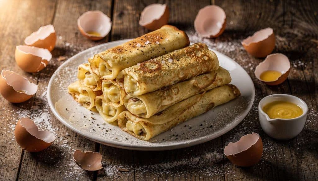 Crêpes roulées salées : recette gourmande et facile