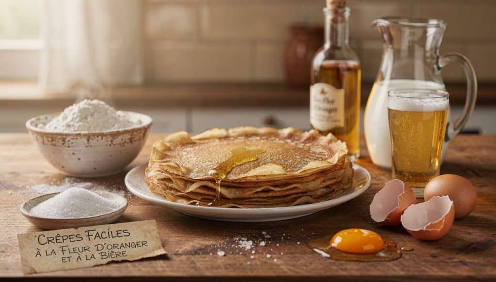 Crêpes Faciles À La Fleur D'oranger Et À La Bière