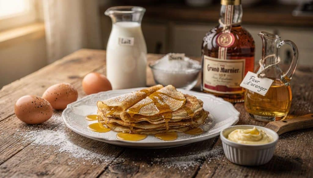 Crêpes au Grand Marnier et fleur d'oranger : la recette gourmande