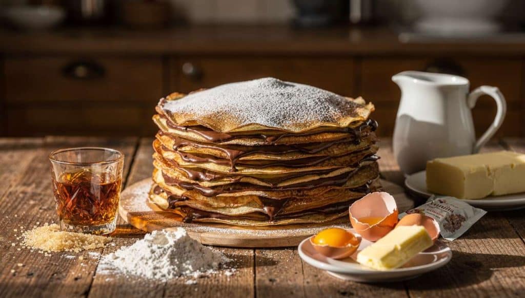 Gâteau de crêpes au rhum : recette gourmande et facile
