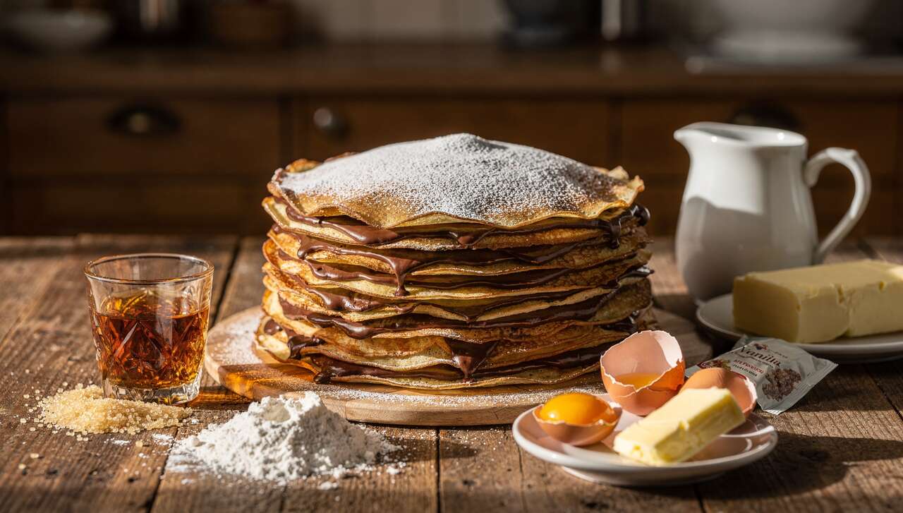 Gâteau de crêpes au rhum : recette gourmande et facile