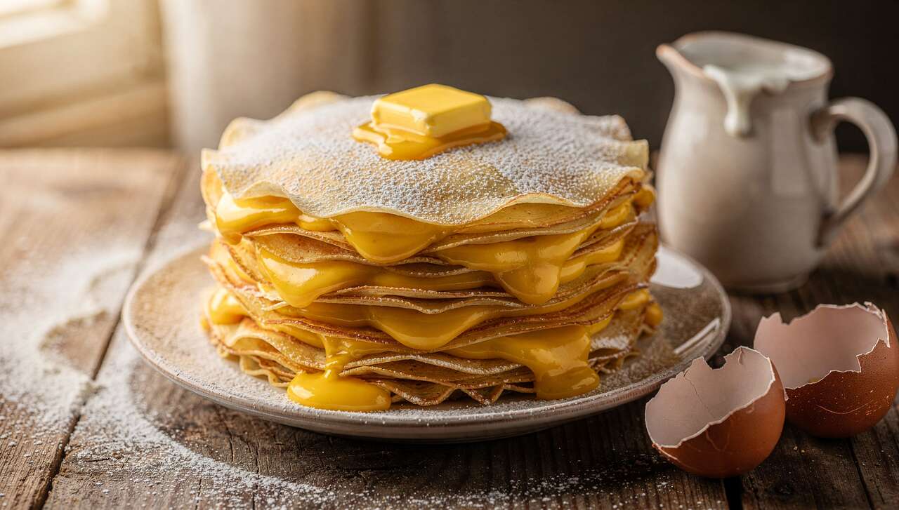 Gâteau de crêpes au lemon curd : recette facile et délicieuse