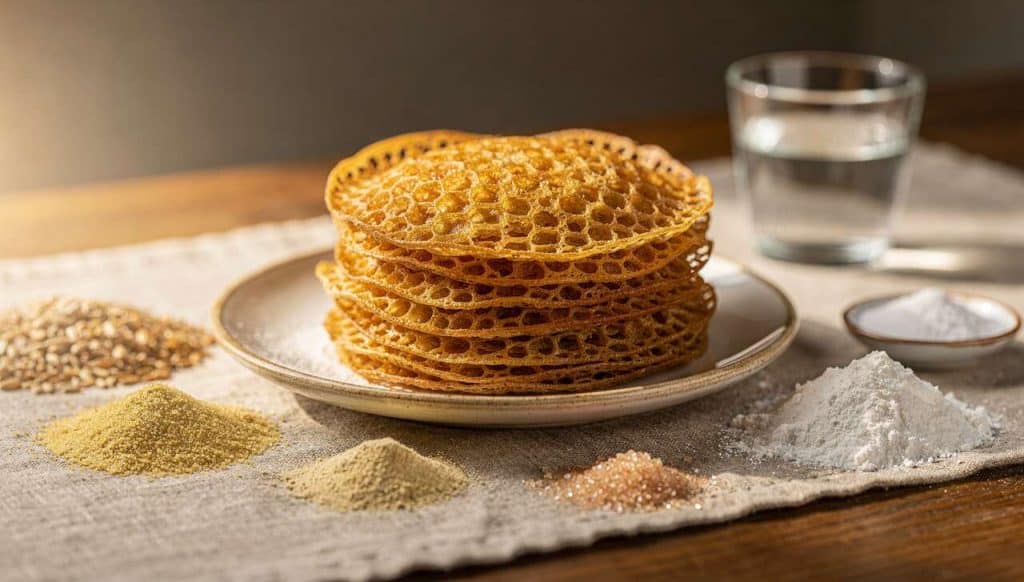 Recette authentique de crêpes marocaines Beghrir