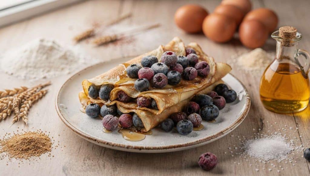 Crêpes aux myrtilles : recette facile et délicieuse