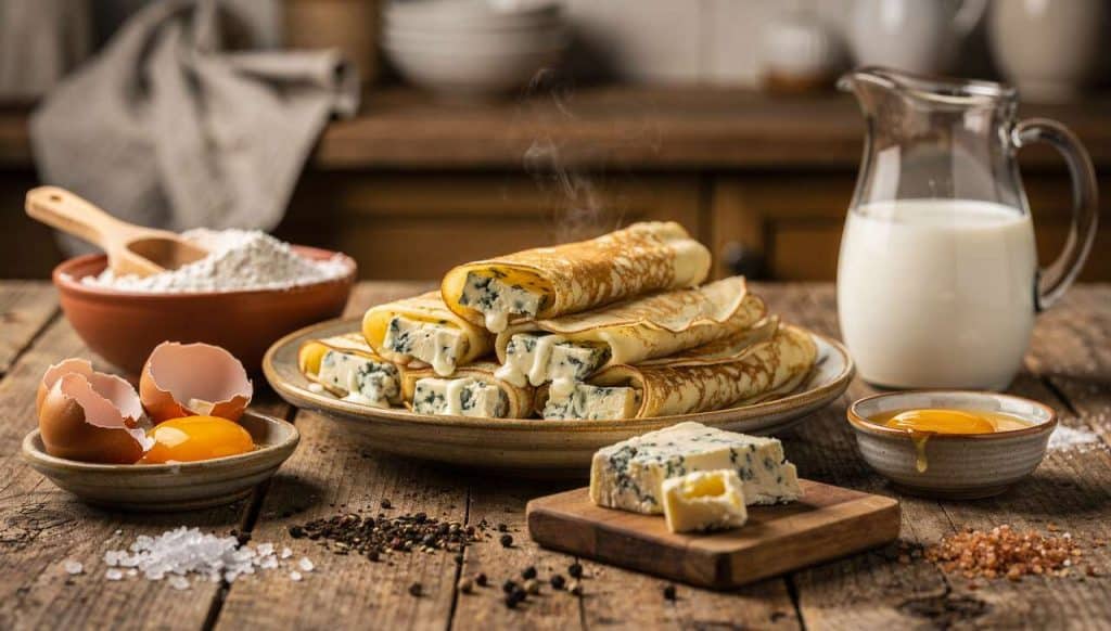 Crêpes au roquefort de ma grand-mère : recette authentique