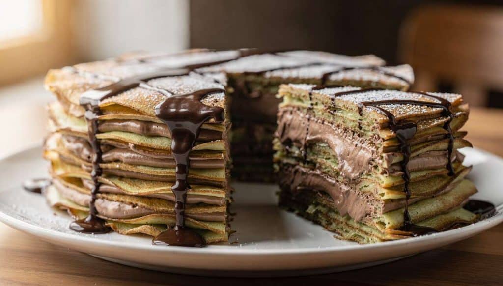 Gâteau de crêpes choco-menthe : la recette gourmande
