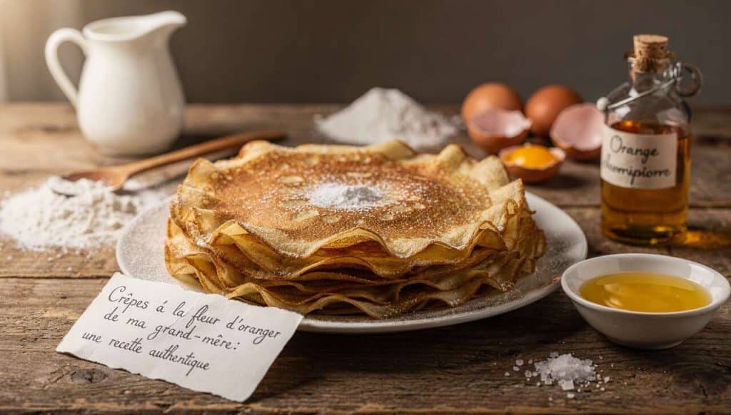 Crêpes à la fleur d'oranger de ma grand-mère : une recette authentique