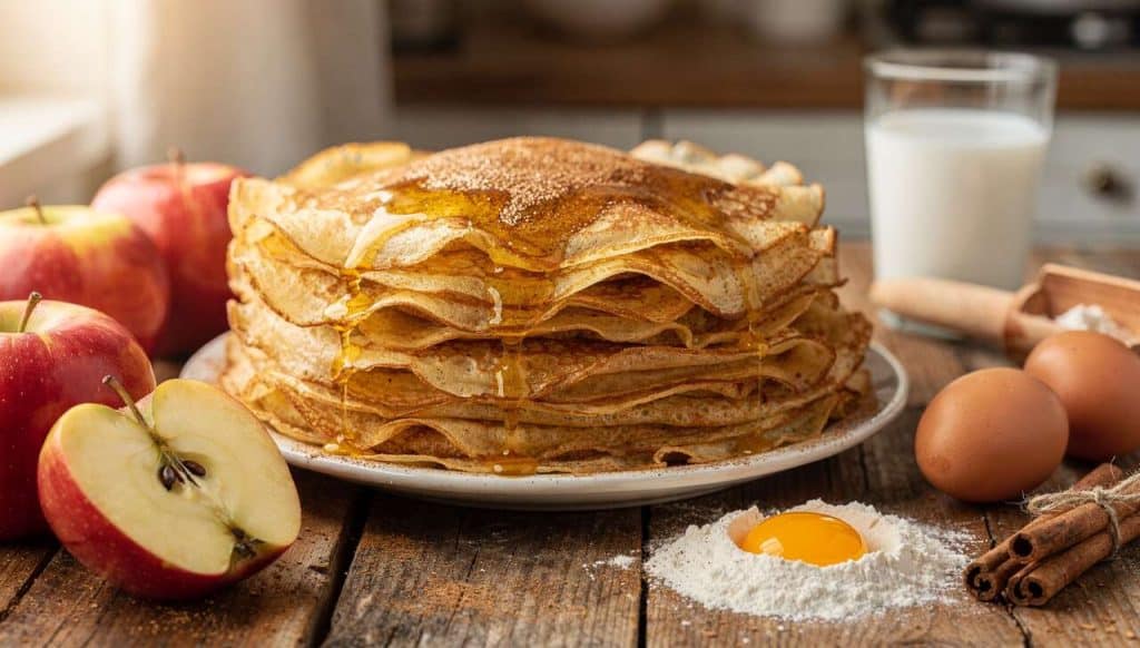 Crêpes express aux pommes : recette facile et rapide