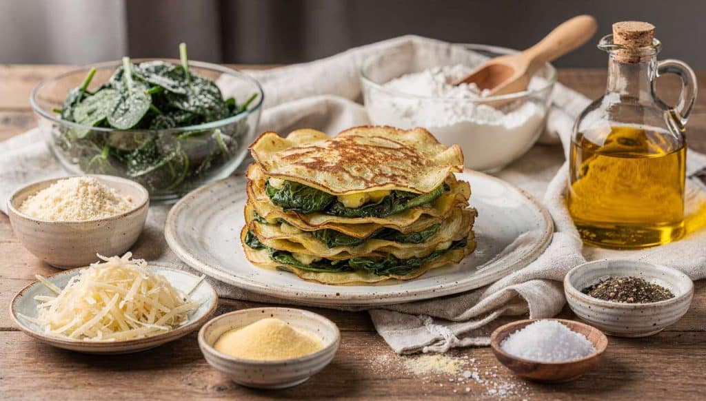 Délicieuses crêpes de pommes de terre aux épinards : recette savoureuse