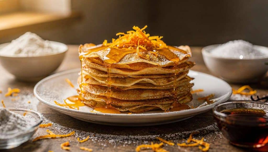Crêpes à l'orange et vanille : recette gourmande